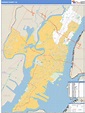 Hudson County, New Jersey Zip Code Wall Map | Maps.com.com