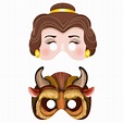 Printable Beauty and the Beast Masks $5 | Beauty and the beast crafts ...
