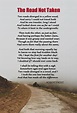 The Road Not Taken Poem by Robert Frost Motivational Poster - Etsy Finland