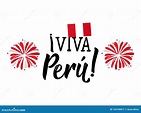 Viva Peru. Traditional Peru Greetings, Lettering Vector Illustration ...