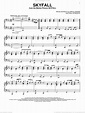 Adele - Skyfall, (intermediate) sheet music for piano solo [PDF]