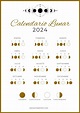 Calendario lunar 2024 ️ para imprimir