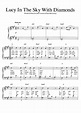 LUCY IN THE SKY WITH DIAMONDS Easy Piano Sheet music | Easy Sheet Music