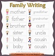 Family Worksheets For Kindergarten
