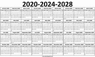 Leap Year 2020 Calendar - 366 Days | List of Leap Year 2020, 2024, 2028 ...