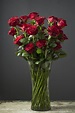 Red Roses in Vase | Exquisite Glass Vase | from: R480