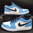 Nike Air Jordan 1 Low UNC White Powder Blue Obsidian 553558-144 Men's ...