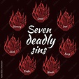 Seven deadly sins. Bible. Vector illustration Stock-Vektorgrafik ...