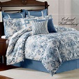 Randolph Blue Damask Matelasse Comforter Bedding