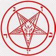 Logotipo de la estrella roja, iglesia lucifer de Satanás del pentagrama ...