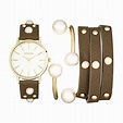 Rocawear - Reloj analógico con tachuelas de cuarzo para mujer co