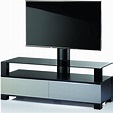 VCM Premium TV Möbel Fernseh Rack Tisch mit Halterung Edelstahl-Optik ...