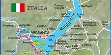 Map of Lake Maggiore (Lago Maggiore) (Region in Italy, Switzerland ...