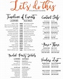 Planning The Perfect Wedding: A Detailed Timeline Template ...
