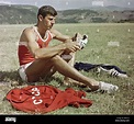 World long jump champion Igor Ter Ovanesyan relaxes after training ...