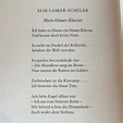 gedichteausderwelt: ““Mein blaues Klavier” von Else Lasker-Schüler ...