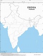 Blank political map of india - spotsasl
