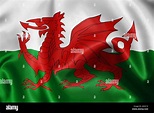 Flag of Principality of Wales Stock Photo - Alamy
