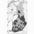 Map of Finnish municipalities. The survey was sent to municipalities ...