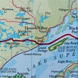 Map of Thunder Bay, Ontario on Lake Superior. Including Dog Lake ...