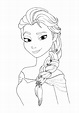 Elsa para colorear 🥇 ¡DIBUJOS para imprimir y pintar!