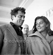 Raf Vallone and his wife Elena Varzi. Cannes Film Festival 1951 ...