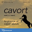 cavort Word of the Day | Dictionary.com | Weird words, Uncommon words ...