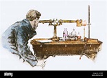 Bunsen using a spectroscope. In 1860 Robert Bunsen (1811-1899) and ...