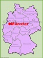 Münster location on the Germany map - Ontheworldmap.com