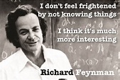 I don't feel frightened by not knowing things, I think it's much more ...