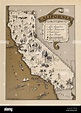 Map Of California 1930 Stock Photo - Alamy