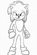 Dibujo de Sonic the Hedgehog de Sonic 2, la película para colorear