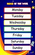 Colorful Days Of The Week Poster - Free Printables
