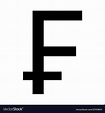French franc currency symbol Royalty Free Vector Image