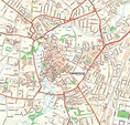 Cambridge top tourist attractions map - City centre detailed street ...