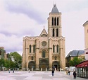 Fachada frontal de la basílica de Saint Denis.