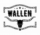 Wallen SVG, PNG, PDF, Wallen All Black Bullskull SVG