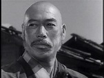 Actor Takashi Shimura as Kambei Shimada leader of the ronin in Seven ...