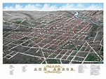 Colorized and Restored Map of Ann Arbor, Michigan from 1880 - KNOWOL