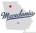 Map of Macedonia, GA, Georgia