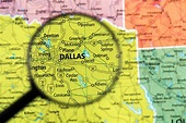 Map Of Dallas Stock Photo - Download Image Now - iStock