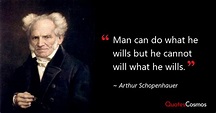 “Man can do what he wills but he…” Arthur Schopenhauer Quote