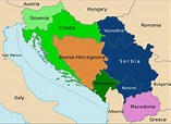 Map of the six Yugoslav republics and autonomous provinces of the time ...