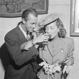 Bette Davis and William Grant Sherry on Their Wedding Day, 1945 : r ...