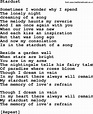 Willie Nelson song: Stardust, lyrics