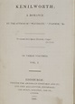Kenilworth; a Romance | Sir Walter Scott | First Editions