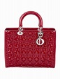 Christian Dior Large Lady Dior Bag - Red Satchels, Handbags - CHR81267 ...