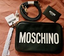 Moschino Bag Moschino shoulder bag 袋 黑底白logo 真皮, 女裝, 女裝袋 ＆ 銀包 - Carousell