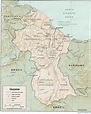 Map of Guyana showing the three counties - Map of Guyana showing the ...