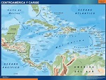 Mapa de America Central - Mapa Físico, Geográfico, Político, turístico ...